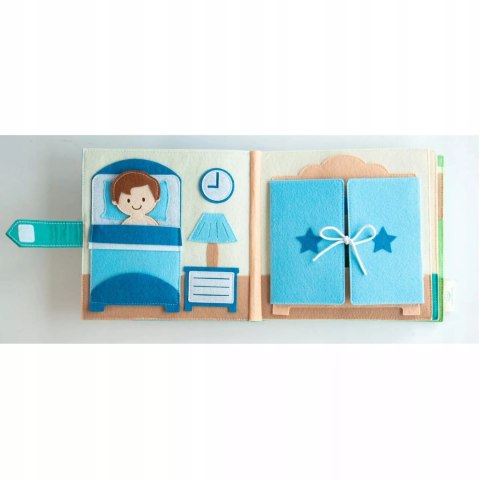 Cicha Książeczka dla dzieci Tablica Manipulacyjna Montessori Filcowa dom Luxma