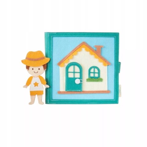 Cicha Książeczka dla dzieci Tablica Manipulacyjna Montessori Filcowa dom Luxma