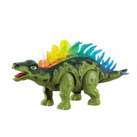 Dinozaur Stegozaur Interaktywny LED Dźwięk Chodzący dla dzieci zabawka Luxma
