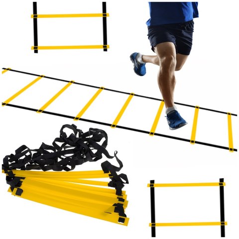 Drabinka gimnastyczna treningo do ćwiczeń 6m żółta Kik Sp. z o. o. Sp. k.