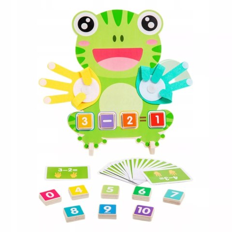 Drewniana Żabka Montessori do Nauki Liczenia Nauka przez Zabawę dla dzieci Luxma