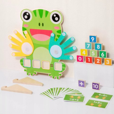 Drewniana Żabka Montessori do Nauki Liczenia Nauka przez Zabawę dla dzieci Luxma