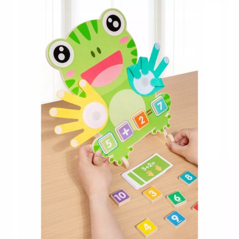 Drewniana Żabka Montessori do Nauki Liczenia Nauka przez Zabawę dla dzieci Luxma