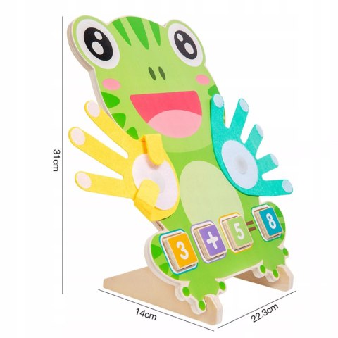 Drewniana Żabka Montessori do Nauki Liczenia Nauka przez Zabawę dla dzieci Luxma