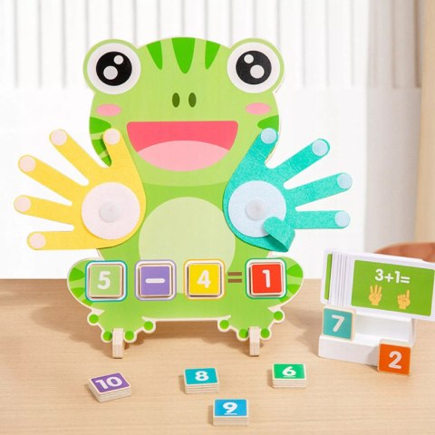 Drewniana Żabka Montessori do Nauki Liczenia Nauka przez Zabawę dla dzieci Luxma