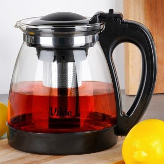 Dzbanek z Zaparzaczem do Napojów Herbaty Ziół Naparów Szklany VILDE 2 l