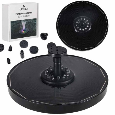 Fontanna solarna LUARO do oczka wodnego ogrodowa pompa pływająca LED RGB 16cm Kik Sp. z o. o. Sp. k.