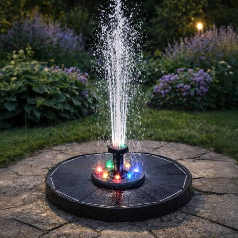 Fontanna solarna LUARO do oczka wodnego ogrodowa pompa pływająca LED RGB 16cm Kik Sp. z o. o. Sp. k.