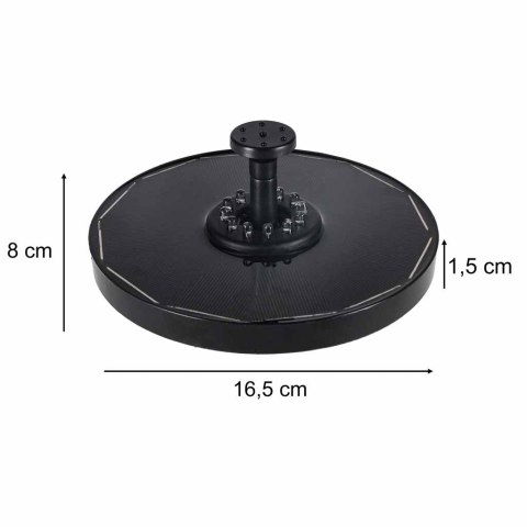 Fontanna solarna LUARO do oczka wodnego ogrodowa pompa pływająca LED RGB 16cm Kik Sp. z o. o. Sp. k.