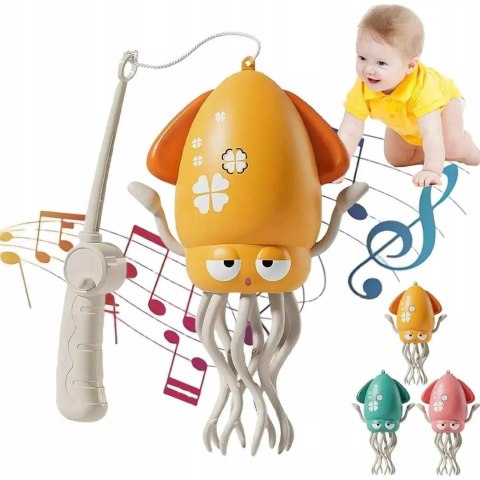 Interaktywna Ośmiornica Tańcząca USB - dla dzieci z Muzyką i LED + Wędka Luxma