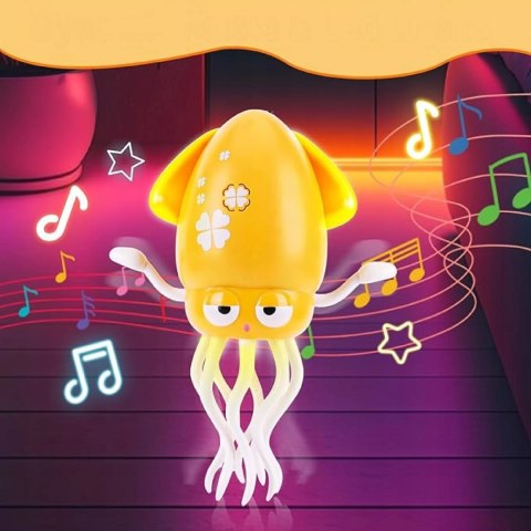 Interaktywna Ośmiornica Tańcząca USB - dla dzieci z Muzyką i LED + Wędka Luxma
