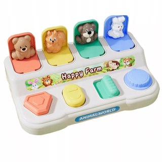 Interaktywna zabawka edukacyjna wyskakujące zwierzątka Pop-up 18m+ Luxma