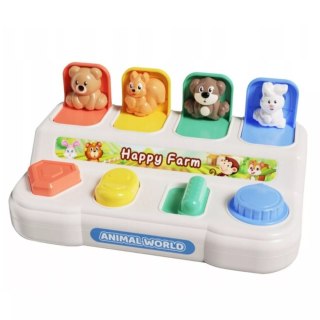 Interaktywna zabawka edukacyjna wyskakujące zwierzątka Pop-up 18m+ Luxma