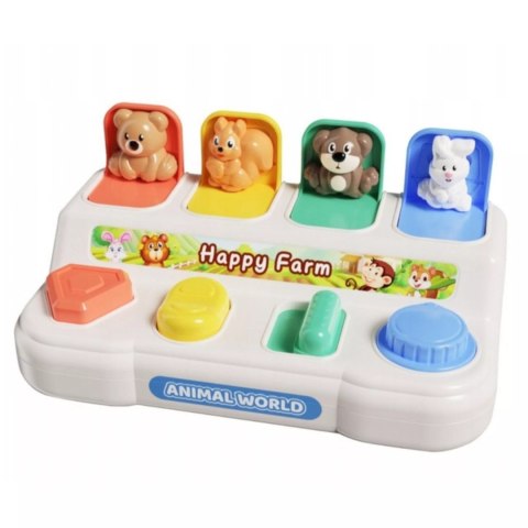 Interaktywna zabawka edukacyjna wyskakujące zwierzątka Pop-up 18m+ Luxma