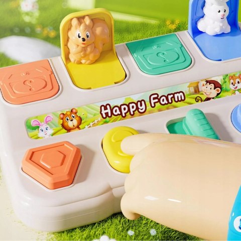 Interaktywna zabawka edukacyjna wyskakujące zwierzątka Pop-up 18m+ Luxma