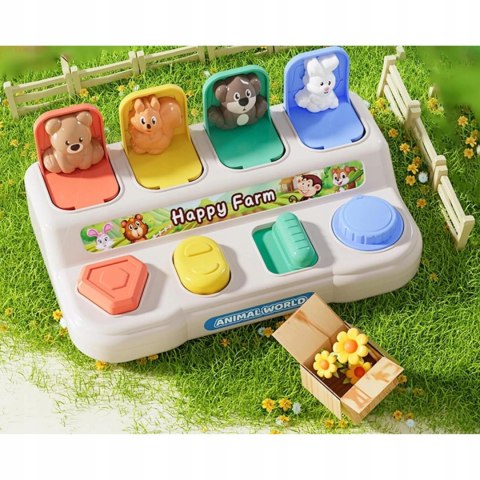 Interaktywna zabawka edukacyjna wyskakujące zwierzątka Pop-up 18m+ Luxma