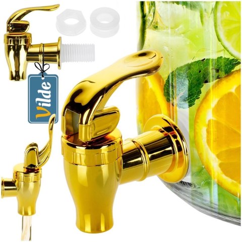 Kranik do Słoja na Napoje Złoty VILDE Uniwersalny Praktyczny na Co Dzień