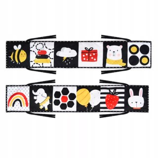 Książeczka edukacyjna kontrastowa dla niemowląt piszczy szeleści Luxma