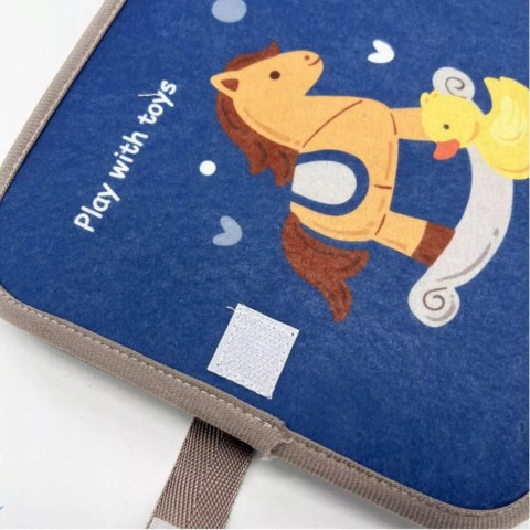 Książeczka filcowa dla dzieci odczepiane elementy rzepy Montessori tablica Luxma