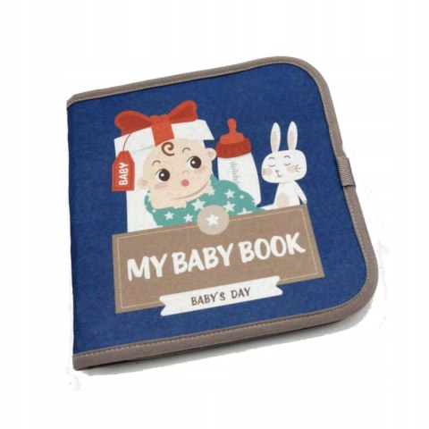 Książeczka filcowa dla dzieci odczepiane elementy rzepy Montessori tablica Luxma