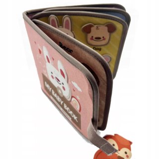 Książeczka filcowa dla dzieci tablica manipulacyjna rzepy Montessori Luxma