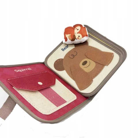 Książeczka filcowa dla dzieci tablica manipulacyjna rzepy Montessori Luxma