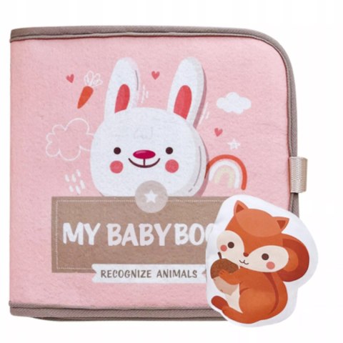 Książeczka filcowa dla dzieci tablica manipulacyjna rzepy Montessori Luxma