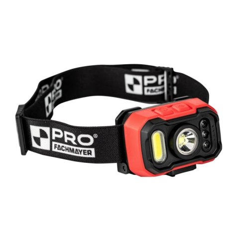 LATARKA CZOŁOWA LED Z AKU. I CZUJNIKIEM RUCHU 800LM PRO