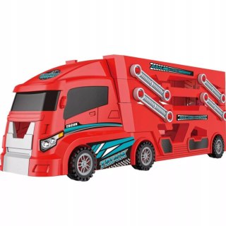 Laweta Ciężarówka Straż Pożarna 6 Autek Resoraki Rampa Garaż dla dzieci Luxma