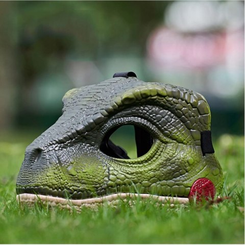 Maska dinozaur T-rex z dźwiękiem ruchoma paszcza bal kostium dla dzieci Luxma