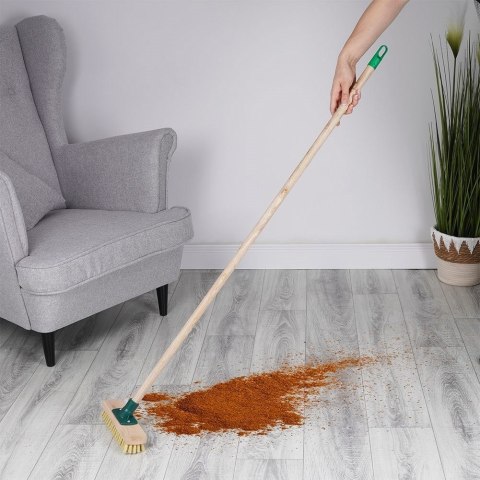 Miotła do Szorowania Twarde Włosie 23 x 5,5 cm 125 cm Drewno VILDE