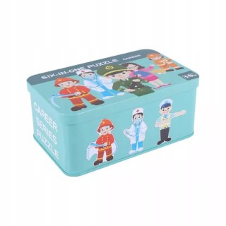 Moje pierwsze puzzle zawody 28 el. w kolorowej puszce dla dzieci Luxma