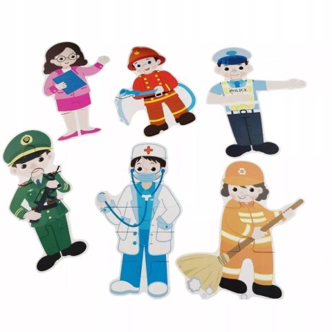 Moje pierwsze puzzle zawody 28 el. w kolorowej puszce dla dzieci Luxma