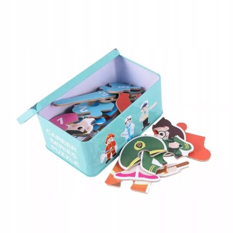 Moje pierwsze puzzle zawody 28 el. w kolorowej puszce dla dzieci Luxma