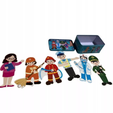 Moje pierwsze puzzle zawody 28 el. w kolorowej puszce dla dzieci Luxma