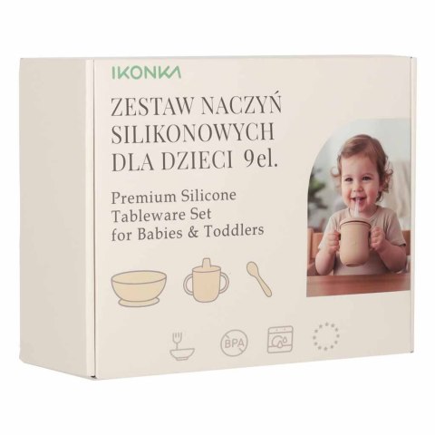 Naczynia silikonowe dla dzieci niemowląt krab zestaw 9 elementów fioletowy Kik Sp. z o. o. Sp. k.