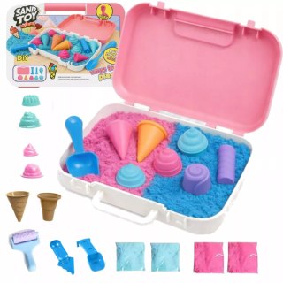 Piasek Kinetyczny dla dzieci Magiczny lodziarnia 1kg lody Foremki 3+ Luxma