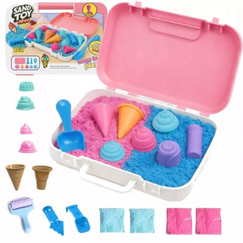 Piasek Kinetyczny dla dzieci Magiczny lodziarnia 1kg lody Foremki 3+ Luxma