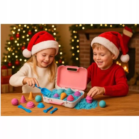 Piasek Kinetyczny dla dzieci Magiczny lodziarnia 1kg lody Foremki 3+ Luxma