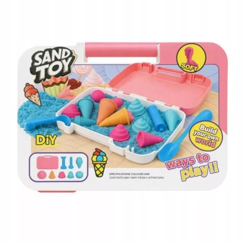 Piasek Kinetyczny dla dzieci Magiczny lodziarnia 1kg lody Foremki 3+ Luxma