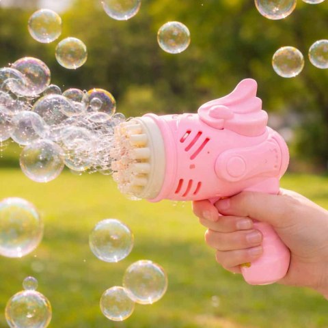 Pistolet do baniek mydlanych bańki mydlane ze skrzydłami różowy Kik Sp. z o. o. Sp. k.