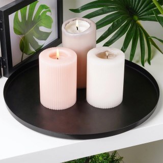 Podstawka pod Kompozycje Okrągła Metalowa 30 cm VILDE Czarna Matowa