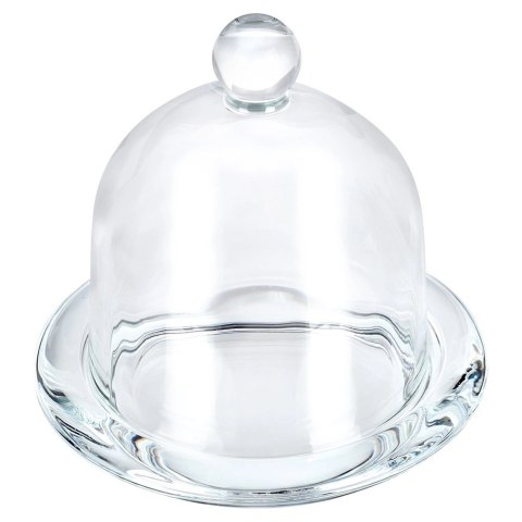 Pojemnik na Cytrynę Szklany z Kloszem 9,5 x 9,5 cm VILDE Przezroczysty