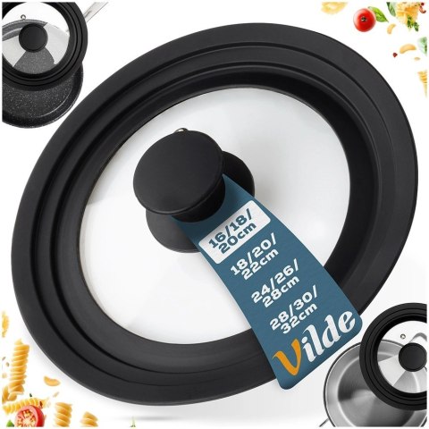 Pokrywka Szklana Uniwersalna Silikon 16 18 20 cm 3W1 VILDE Zmywarka