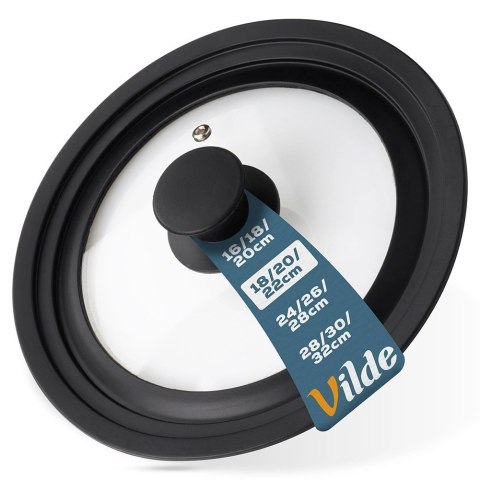 Pokrywka Szklana Uniwersalna Silikon 18 20 22 cm 3W1 VILDE Zmywarka