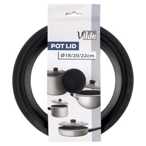 Pokrywka Szklana Uniwersalna Silikon 18 20 22 cm 3W1 VILDE Zmywarka