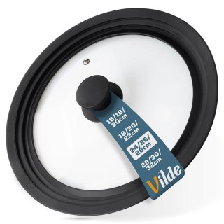 Pokrywka Szklana Uniwersalna Silikon 24 26 28 cm 3W1 VILDE Zmywarka