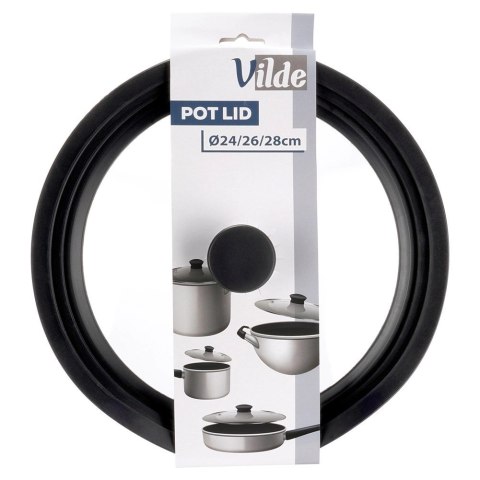 Pokrywka Szklana Uniwersalna Silikon 24 26 28 cm 3W1 VILDE Zmywarka