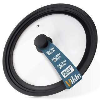 Pokrywka szklana silikonowa uniwersalna 28/30/32 cm