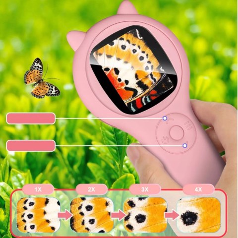 Przenośny ręczny mikroskop elektroniczny dla dzieci 500x 2'' aparat 355R Luxma